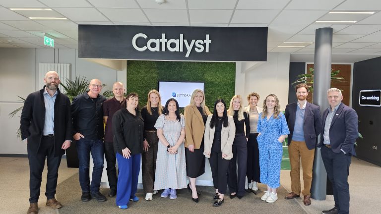 UK IDG Members meet at the Catalyst during the Innovation City Belfast study visit
